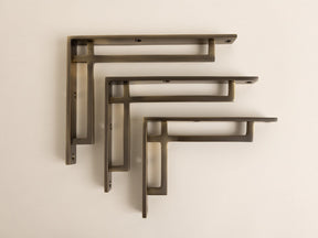 Antique Brass Art Deco Solid Brass Brackets - Brass bee