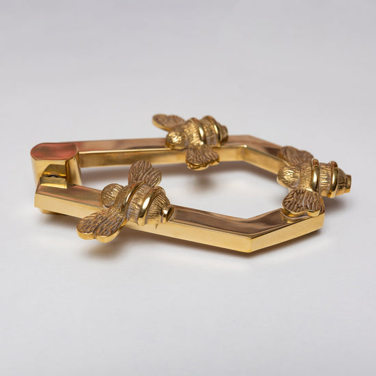 Solid Brass HIVE Bee Door Knockers - Premium Size - Brass bee