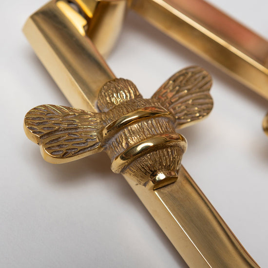 Solid Brass HIVE Bee Door Knockers - Premium Size - Brass bee