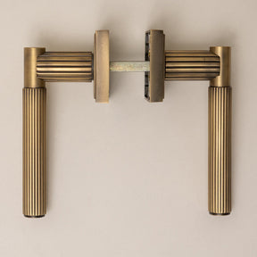 Antique Brass Straight Knurled Lever Handles - Solid Brass - Brass bee