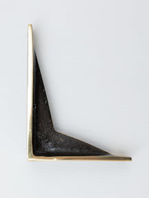 Aged Brass Shelf Brackets - Heavy Duty Solid Brass - Brass bee