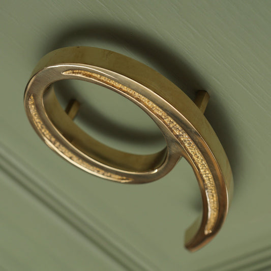 Premium Floating Engraved House Numbers in Polished Brass Finish 0-9