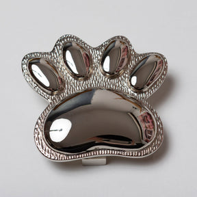 Brass Dog/Cat PAW Door Knocker - Nickel Finish - Brass bee
