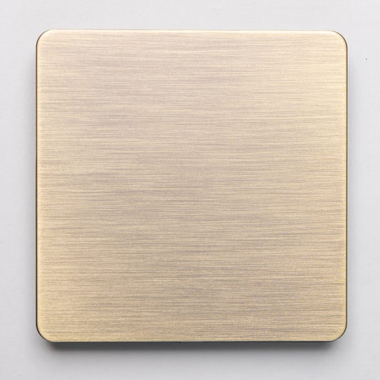 Single Blank Plate 86x86mm – Antique Brass