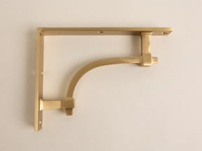 Satin Brass Vintage Industrial Style Solid Brass Shelf Brackets - Brass bee