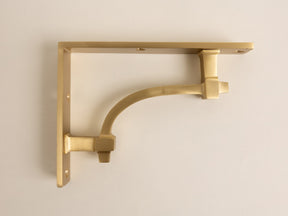 Satin Brass Vintage Industrial Style Solid Brass Shelf Brackets - Brass bee