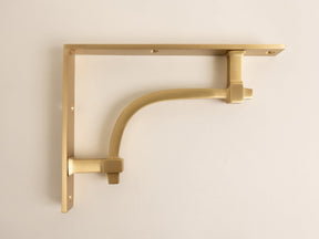 Satin Brass Vintage Industrial Style Solid Brass Shelf Brackets - Brass bee