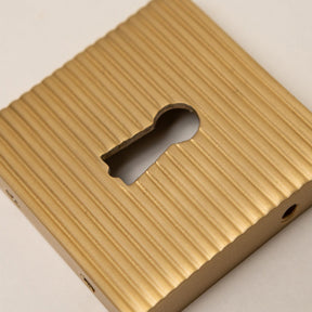 Satin Brass Straight Knurled Lever Handles - Solid Brass - Brass bee