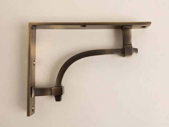 Antique Brass Vintage Industrial Style Solid Brass Shelf Brackets - Brass bee