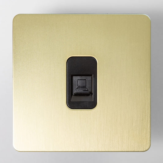 RJ45 Internet Outlet – Satin Brass