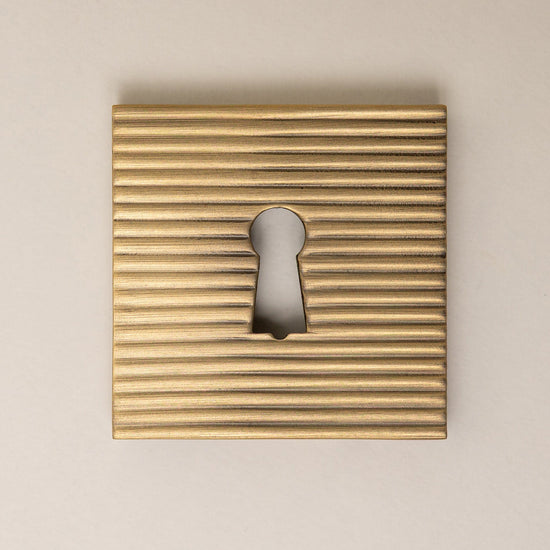 Antique Brass Straight Knurled Lever Handles - Solid Brass - Brass bee