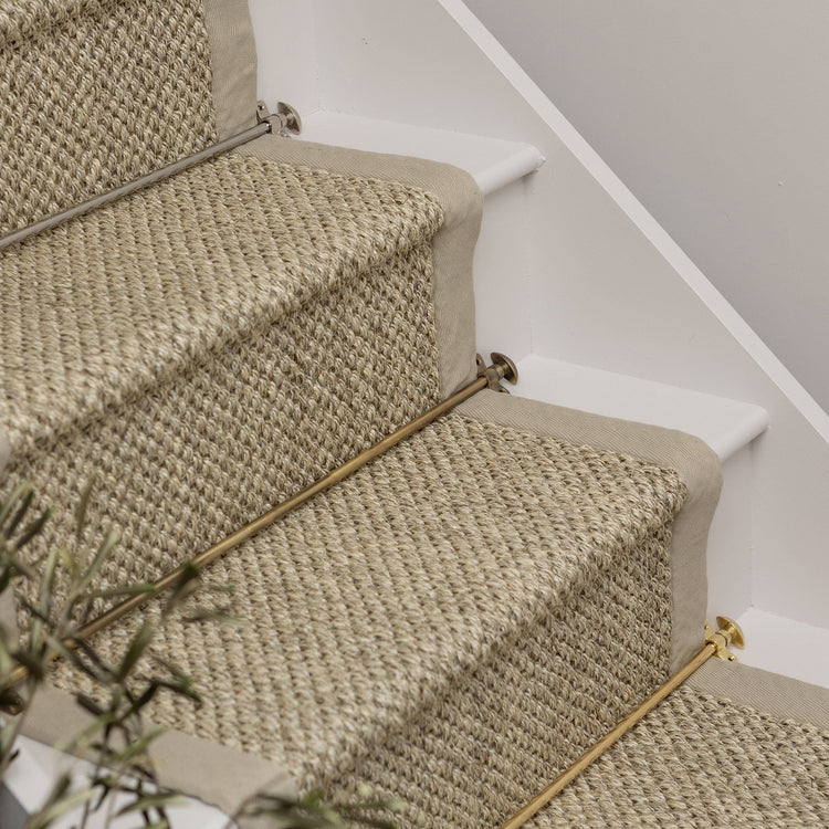 Polished Brass Stair Rods with Mushroom Finials (Preorder 3-4 weeks)