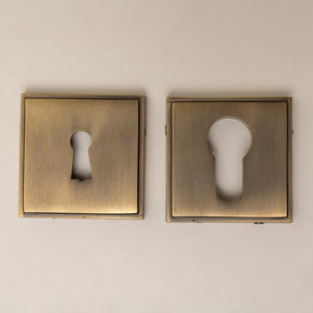 Antique Brass Straight Knurled Lever Handles - Solid Brass - Brass bee