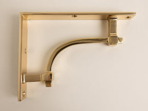 Polished Brass Vintage Industrial Style Solid Brass Shelf Brackets - Brass bee