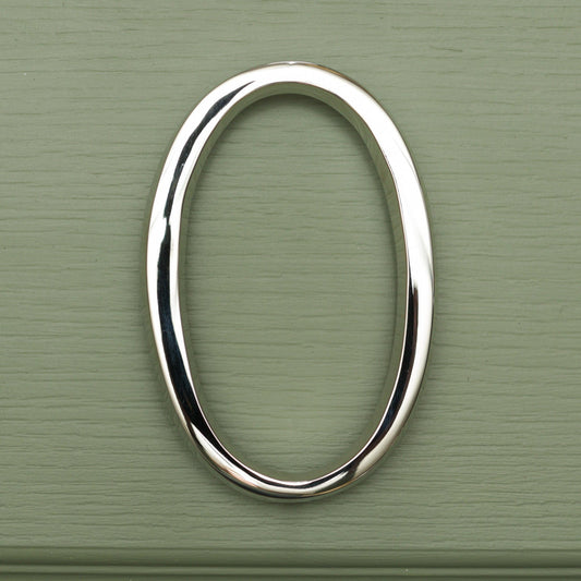 Premium Floating Plain House Numbers in Nickel Finish 0-9