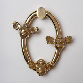 Solid Brass Nectar Bee Door Knockers - Premium Size - Brass bee