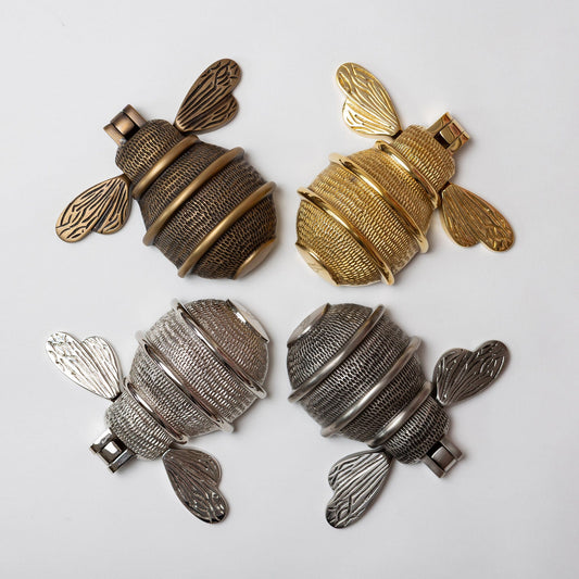 Solid Brass Queen Bee Door Knockers - Premium Size