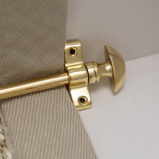 Polished Brass Stair Rods with Mushroom Finials (Preorder 3-4 weeks)