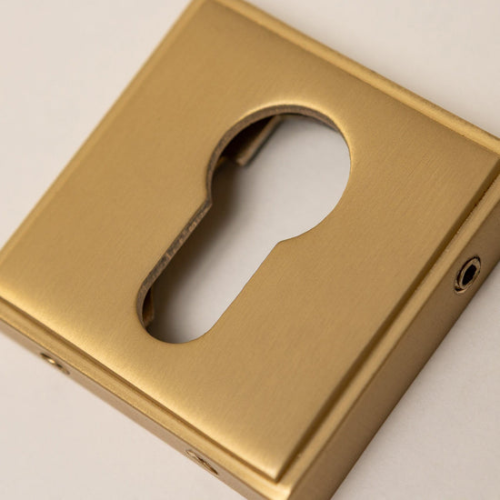 Satin Brass Straight Knurled Lever Handles - Solid Brass - Brass bee