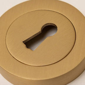 Satin Brass Straight Knurled Lever Handles - Solid Brass - Brass bee