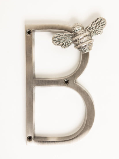 Brass bee Premium House Letters with Bee - 5 Inch - Brass bee