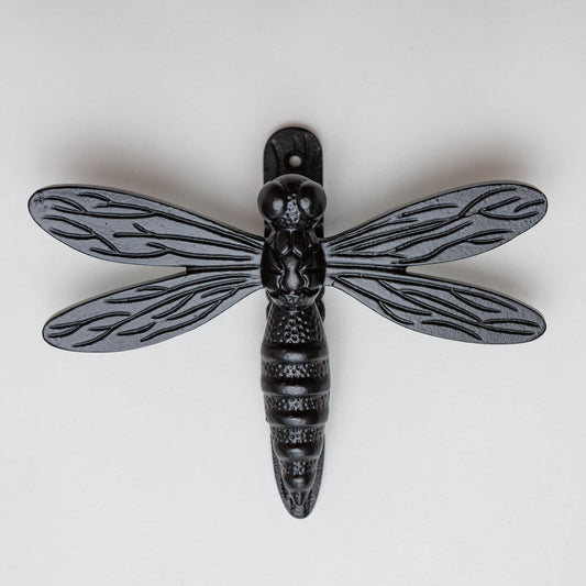 Brass Dragonfly Door Knocker - Black Finish - Brass bee
