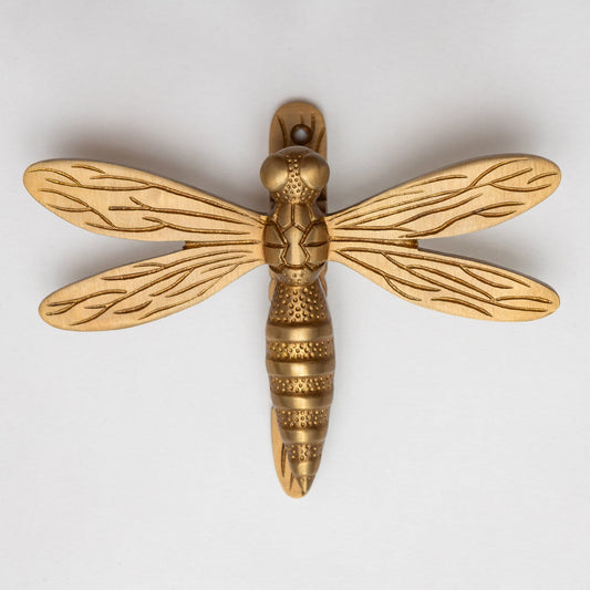 Brass Dragonfly Door Knocker - Bronze Finish