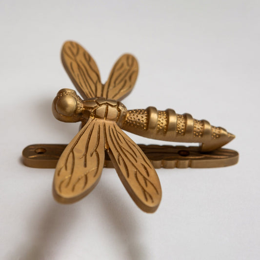 Brass Dragonfly Door Knocker - Bronze Finish