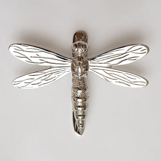 Brass Dragonfly Door Knocker - Nickel Finish - Brass bee