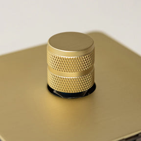 Foundry Series Knurled Toggle Switches and Sockets – Satin Brass - Brass bee