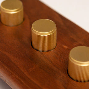 Black Walnut Switches and Sockets - W Series - Brass bee