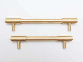 Solid Brass Kitchen Pull Handles with Round Ends - Brass bee