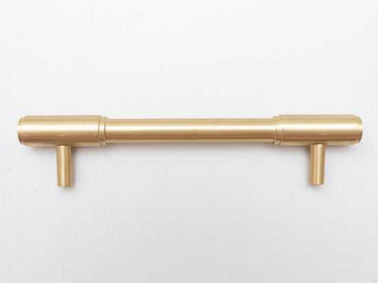 Solid Brass Kitchen Pull Handles with Round Ends - Brass bee