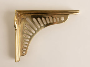 Polished Brass Sunrise Shelf Brackets - Heavy Duty Solid Brass - Brass bee