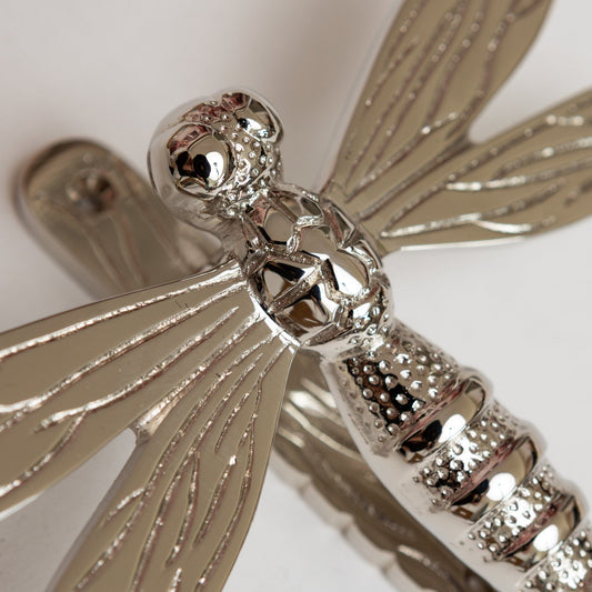 Brass Dragonfly Door Knocker - Nickel Finish - Brass bee