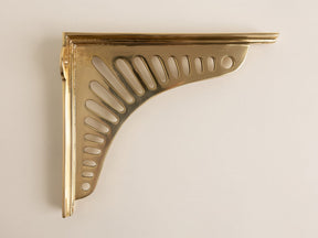 Polished Brass Sunrise Shelf Brackets - Heavy Duty Solid Brass - Brass bee