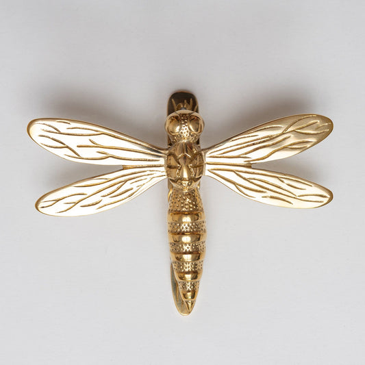 Brass Dragonfly Door Knocker - Brass Finish - Brass bee