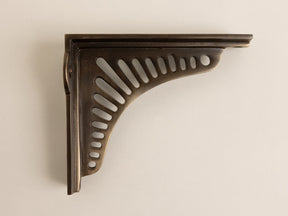 Antique Brass Sunrise Shelf Brackets - Heavy Duty Solid Brass - Brass bee