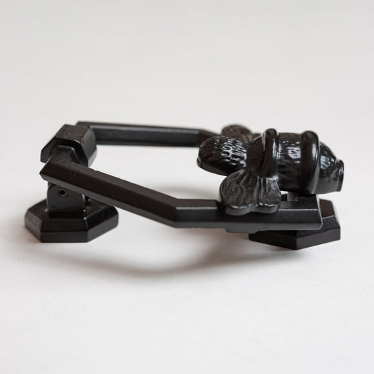 Brass Bumble Bee Honeycomb Door Knocker - Black Finish - Brass bee