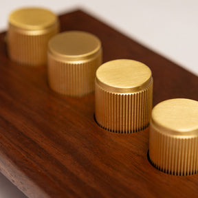 Black Walnut Switches and Sockets - W Series - Brass bee
