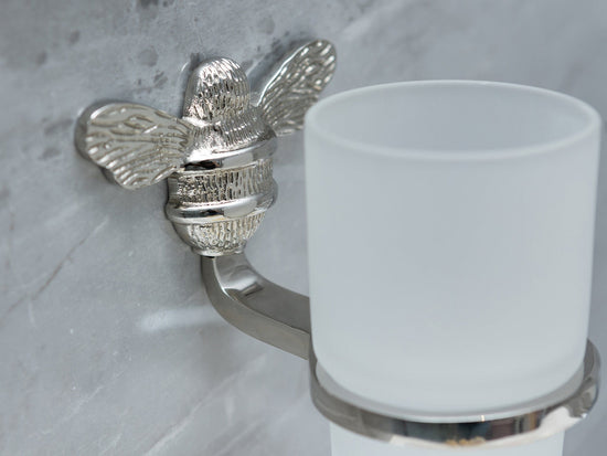 Brass bee Toothbrush Holder with Bee - Brass bee