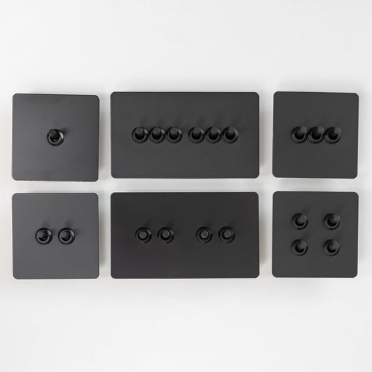 Matte Black Switches and Sockets - B Series