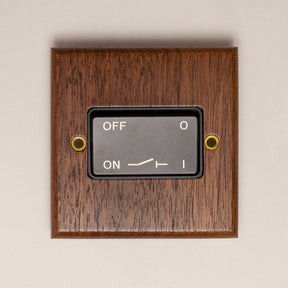 Black Walnut Switches and Sockets - W Series - Brass bee
