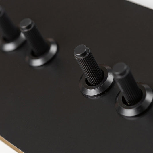 Matte Black Switches and Sockets - B Series