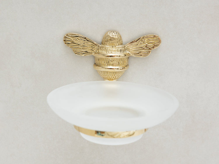 Brass bee Soap dish with Bee - Brass bee