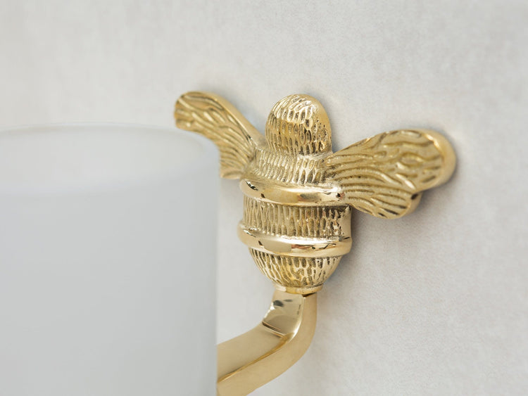 Brass bee Toothbrush Holder with Bee - Brass bee