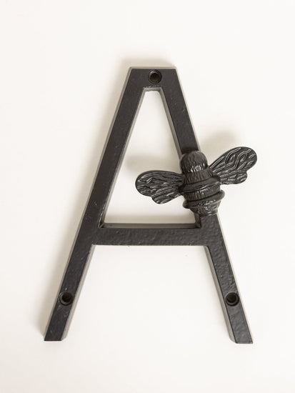 Brass bee Premium House Letters with Bee - 5 Inch - Brass bee