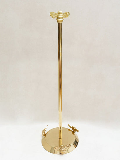 Brass bee Toilet Roll stand with 3 bee - Brass bee
