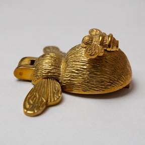 Brass Bee and Mini Bee Door Knocker - Brass Finish - Brass bee