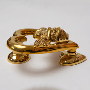 Brass Bumble Bee Heart Door Knocker - Brass Finish - Brass bee